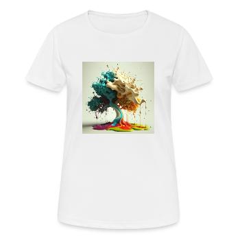 Melting shaft - Women's Breathable T-Shirt - white - Front - AI Model Female 172 dark (172cm)