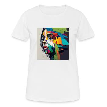 Premium Design - Frauen T-Shirt atmungsaktiv - Weiß - Vorne - AI Model Female 172 dark (172cm)