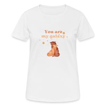 Liebe Valentinstag Fuchs Paar You are my galaxy - Frauen T-Shirt atmungsaktiv - Weiß - Vorne - AI Model Female 172 dark (172cm)