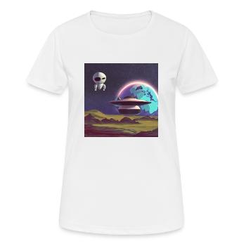 Créativité cosmique 6 - T-shirt respirant Femme - blanc - Devant - AI Model Female 172 dark (172cm)