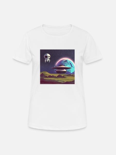 Cosmic Creativity 6 - Frauen T-Shirt atmungsaktiv - Weiß