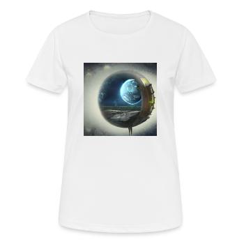 Créativité cosmique 7 - T-shirt respirant Femme - blanc - Devant - AI Model Female 172 dark (172cm)