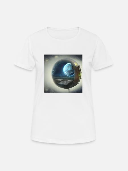 Cosmic Creativity 7 - Frauen T-Shirt atmungsaktiv - Weiß