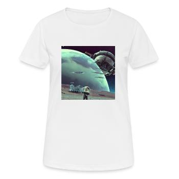 Créativité cosmique 15 - T-shirt respirant Femme - blanc - Devant - AI Model Female 172 dark (172cm)