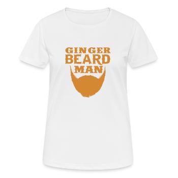 Homme à barbe gingembre - T-shirt respirant Femme - blanc - Devant - AI Model Female 172 dark (172cm)