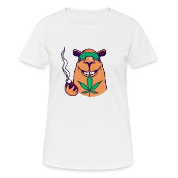 Capybara - T-shirt respirant Femme - blanc - Devant - AI Model Female 172 dark (172cm)