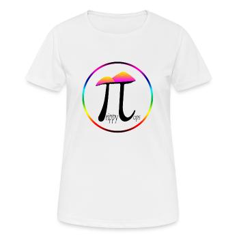Champignons Trippy Top Arc-en-ciel - T-shirt respirant Femme - blanc - Devant - AI Model Female 172 dark (172cm)