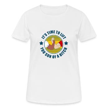 TIME TO LIFT - Women's Breathable T-Shirt - white - Front - AI Model Female 172 dark (172cm)