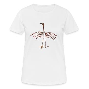 Grue - T-shirt respirant Femme - blanc - Devant - AI Model Female 172 dark (172cm)