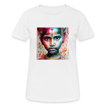 Fillette - T-shirt respirant Femme - blanc - Devant - AI Model Female 172 dark (172cm)