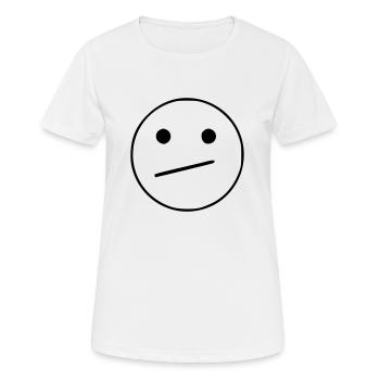 Emoji esquisse noir neutre - T-shirt respirant Femme - blanc - Devant - AI Model Female 172 dark (172cm)