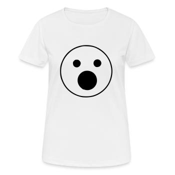 Emoji sketch cri noir - T-shirt respirant Femme - blanc - Devant - AI Model Female 172 dark (172cm)