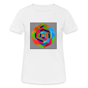 Abstrakte Geometrie Rose - Frauen T-Shirt atmungsaktiv - Weiß - Vorne - AI Model Female 172 dark (172cm)