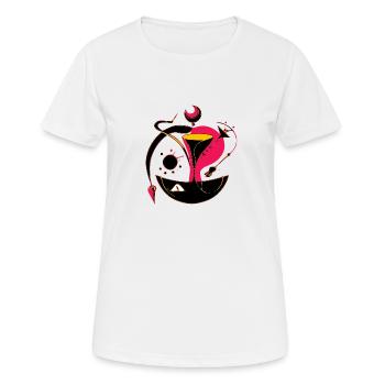 Retro-Design - Frauen T-Shirt atmungsaktiv - Weiß - Vorne - AI Model Female 172 dark (172cm)