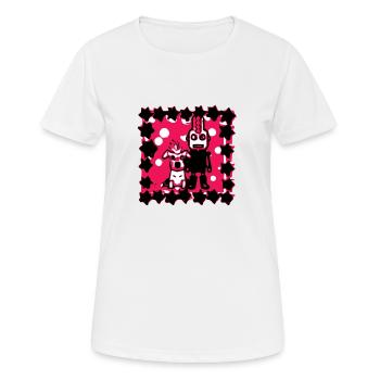 Bobo le punk et son chien - T-shirt respirant Femme - blanc - Devant - AI Model Female 172 dark (172cm)