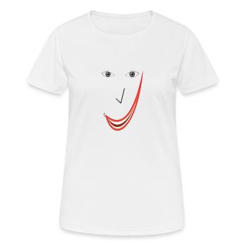 Feines Lächeln B02. - Frauen T-Shirt atmungsaktiv - Weiß - Vorne - AI Model Female 172 dark (172cm)