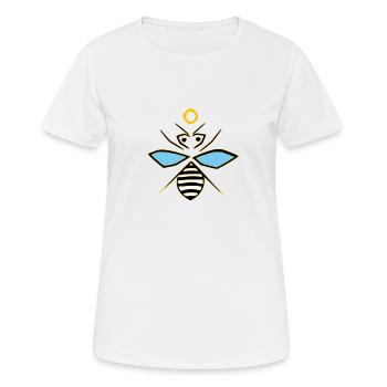 Stylized bee - Women's Breathable T-Shirt - white - Front - AI Model Female 172 dark (172cm)