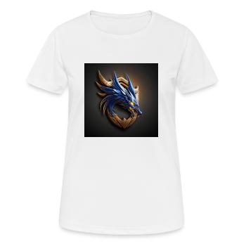 Dragon Bahamut: Fantastic Legend in Black and Gold - Women's Breathable T-Shirt - white - Front - AI Model Female 172 dark (172cm)
