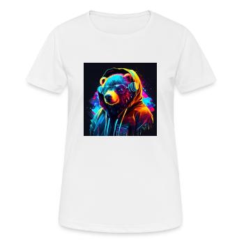 Cool Gaming Bear - Women's Breathable T-Shirt - white - Front - AI Model Female 172 dark (172cm)