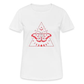 Mystic Mandala yoga boho fleur amour nature - T-shirt respirant Femme - blanc - Devant - AI Model Female 172 dark (172cm)