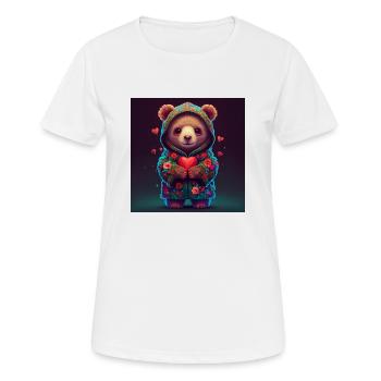 süßer teddy bär - Frauen T-Shirt atmungsaktiv - Weiß - Vorne - AI Model Female 172 dark (172cm)