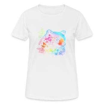 Bear Wild Spirit - Frauen T-Shirt atmungsaktiv - Weiß - Vorne - AI Model Female 172 dark (172cm)