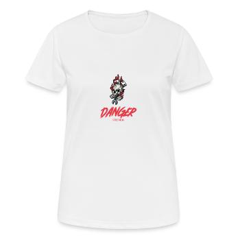DANGER - T-shirt respirant Femme - blanc - Devant - AI Model Female 172 dark (172cm)