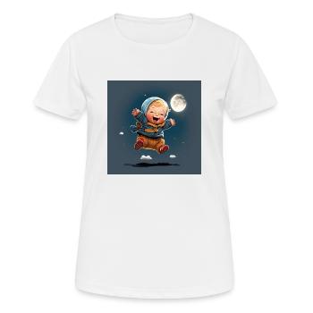 Bébé heureux - T-shirt respirant Femme - blanc - Devant - AI Model Female 172 dark (172cm)