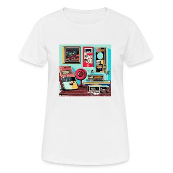 Chambre Rétro de Style Années 80 - T-shirt respirant Femme - blanc - Devant - AI Model Female 172 dark (172cm)
