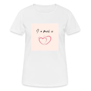 Toi et moi - T-shirt respirant Femme - blanc - Devant - AI Model Female 172 dark (172cm)