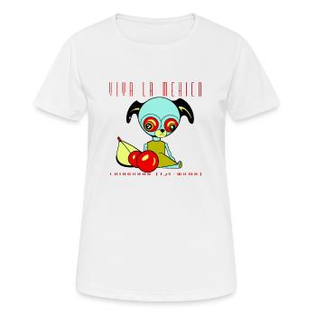 Chihuahua - Viva la Mexico - Frauen T-Shirt atmungsaktiv - Weiß - Vorne - AI Model Female 172 dark (172cm)