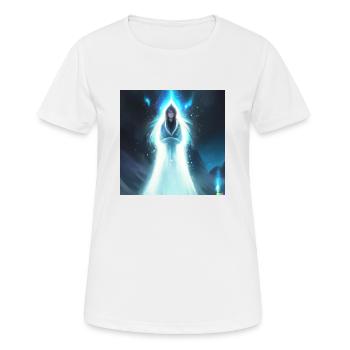 Mystischer blauer Geist digital art - Frauen T-Shirt atmungsaktiv - Weiß - Vorne - AI Model Female 172 dark (172cm)