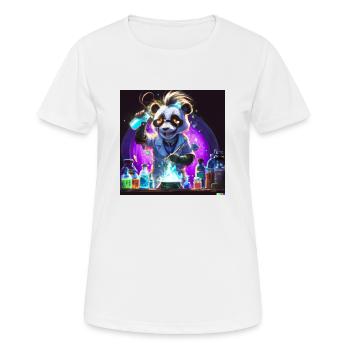 Panda chimiste art numérique - T-shirt respirant Femme - blanc - Devant - AI Model Female 172 dark (172cm)