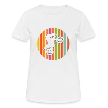 Moto Motocycliste Motocross Fan de moto - T-shirt respirant Femme - blanc - Devant - AI Model Female 172 dark (172cm)