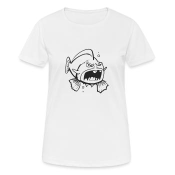 Fierce Piranha - Women's Breathable T-Shirt - white - Front - AI Model Female 172 dark (172cm)