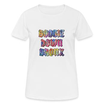 Boogie Down Bronx - Frauen T-Shirt atmungsaktiv - Weiß - Vorne - AI Model Female 172 dark (172cm)