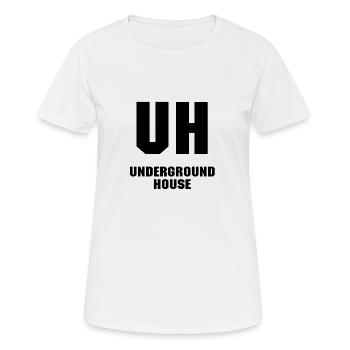 Underground House Black Font - Women's Breathable T-Shirt - white - Front - AI Model Female 172 dark (172cm)
