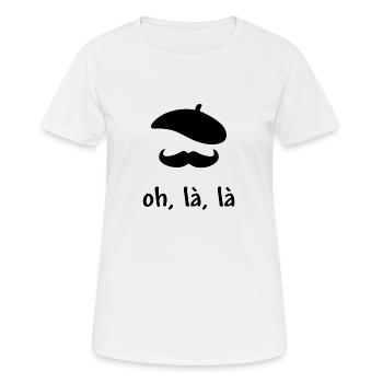 typisch Franzose - Frauen T-Shirt atmungsaktiv - Weiß - Vorne - AI Model Female 172 dark (172cm)