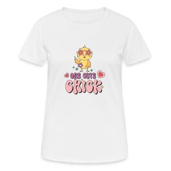 One Cute Chick - Women's Breathable T-Shirt - white - Front - AI Model Female 172 dark (172cm)