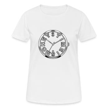 Zeit ist Geld - Frauen T-Shirt atmungsaktiv - Weiß - Vorne - AI Model Female 172 dark (172cm)