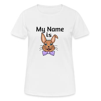 Mon nom est - T-shirt respirant Femme - blanc - Devant - AI Model Female 172 dark (172cm)