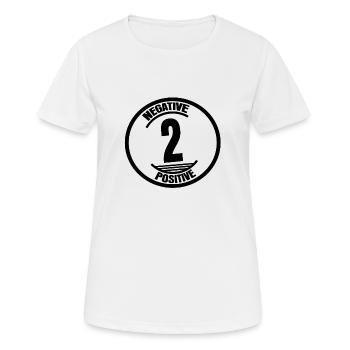 Négatif à positif - T-shirt respirant Femme - blanc - Devant - AI Model Female 172 dark (172cm)