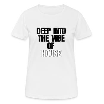 Profondément dans l’ambiance du remix house - T-shirt respirant Femme - blanc - Devant - AI Model Female 172 dark (172cm)