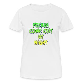Les freaks sortent au Night grunge - T-shirt respirant Femme - blanc - Devant - AI Model Female 172 dark (172cm)