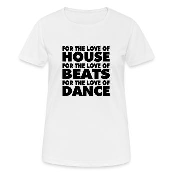 T-shirt blanc FOR THE LOVE - T-shirt respirant Femme - blanc - Devant - AI Model Female 172 dark (172cm)