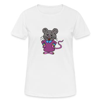 Mili la petite souris - T-shirt respirant Femme - blanc - Devant - AI Model Female 172 dark (172cm)