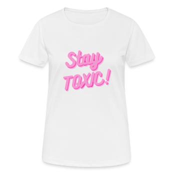 Restez toxique - T-shirt respirant Femme - blanc - Devant - AI Model Female 172 dark (172cm)
