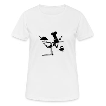 Die unwirkliche Kellnerin - Frauen T-Shirt atmungsaktiv - Weiß - Vorne - AI Model Female 172 dark (172cm)