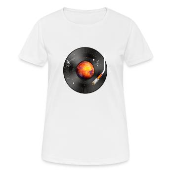 Planète Rock DJ - T-shirt respirant Femme - blanc - Devant - AI Model Female 172 dark (172cm)