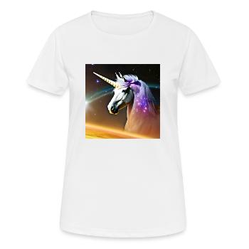 unicorn - Frauen T-Shirt atmungsaktiv - Weiß - Vorne - AI Model Female 172 dark (172cm)